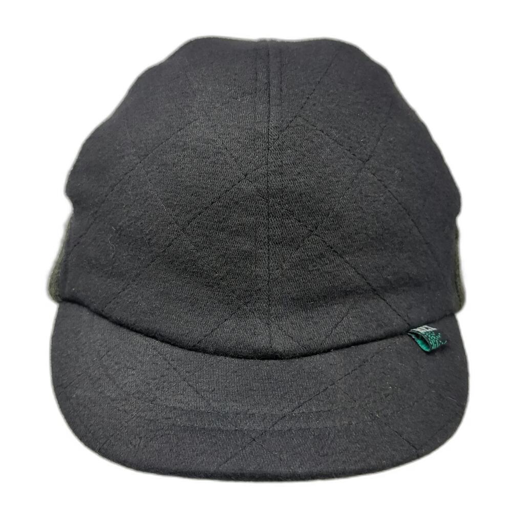 REI Baseball Cap Black L Quilted Knit Earband Cotton Rayon Lining Winter Hat